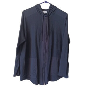 J.Jill black jacket with hood womens size 1XL